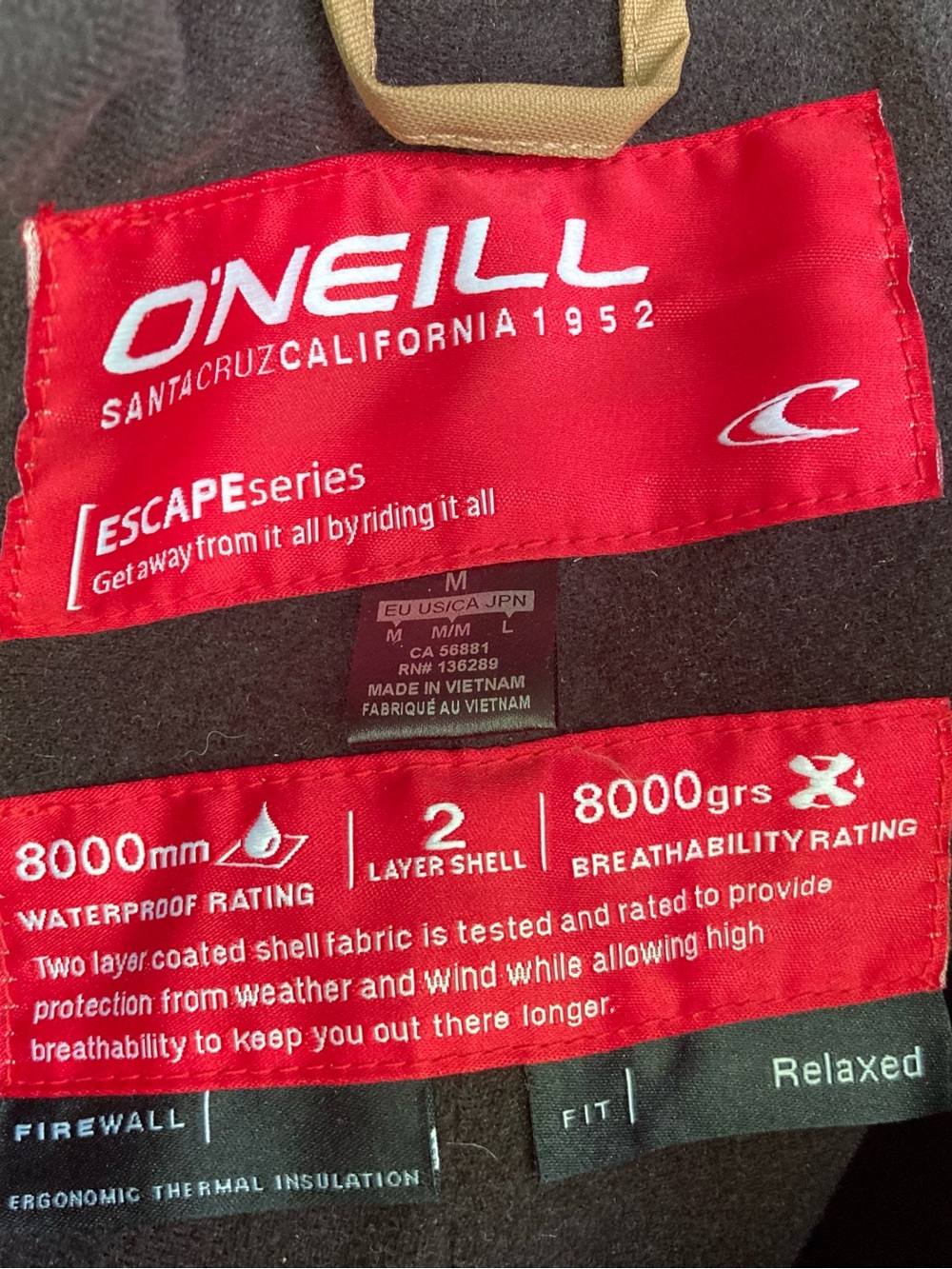 O'Neill Men's Khaki Escape Series Snow Pants - Picture 4 of 7